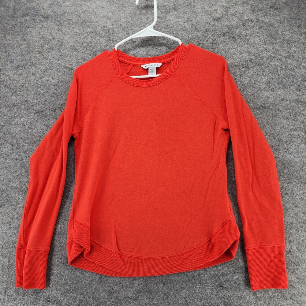 Athleta Sweatshirt Womens XS Mindset Long Sleeve Orange